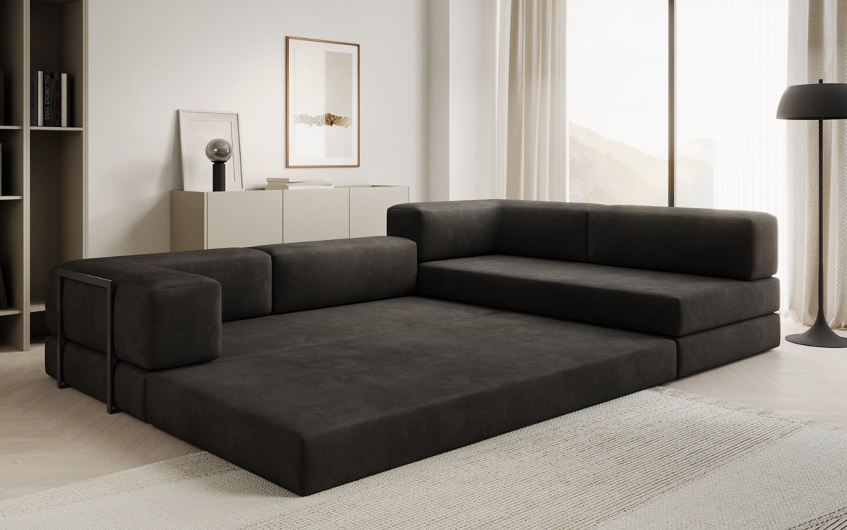 Designer Sofa Lazy L in Samt