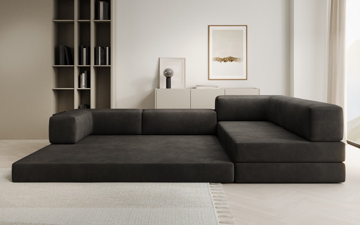 Designer Sofa Lazy L in Samt