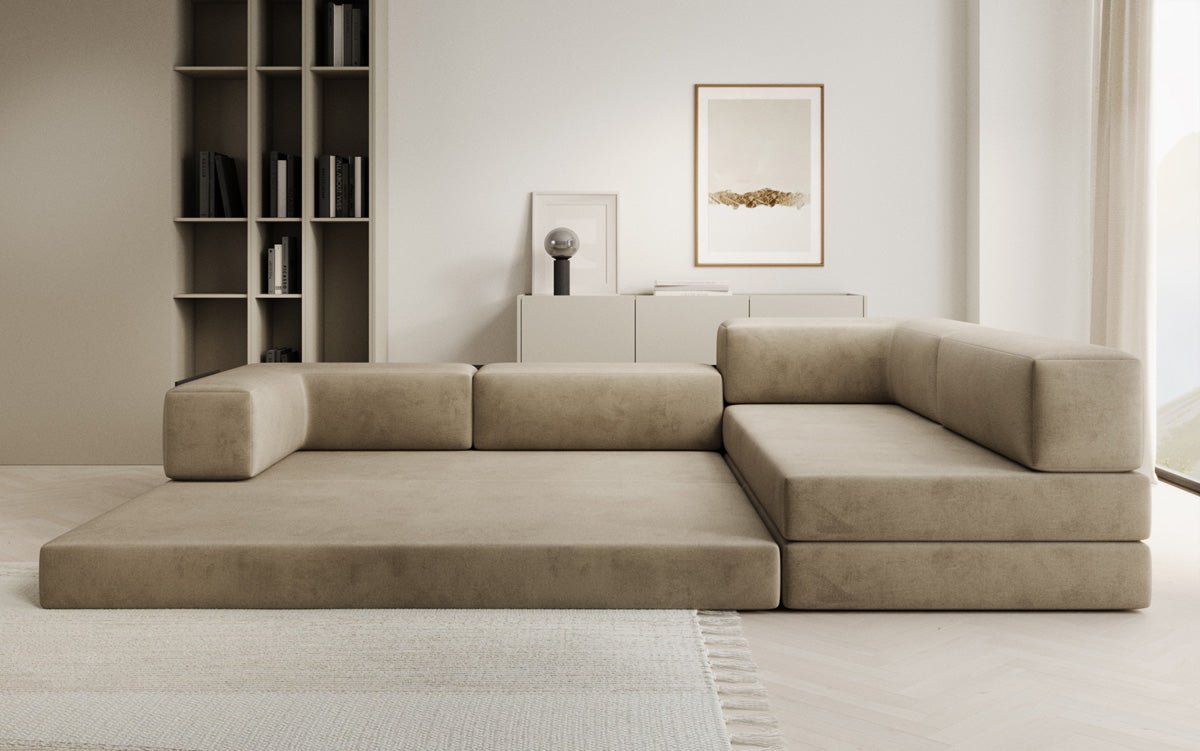 Designer Sofa Lazy L in Samt