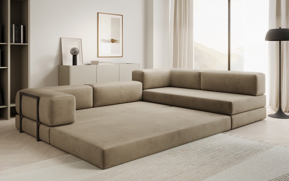 Designer Sofa Lazy L in Samt
