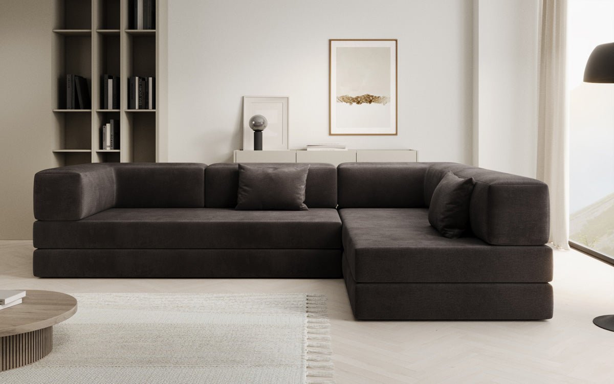 Designer Sofa Lazy L in Samt