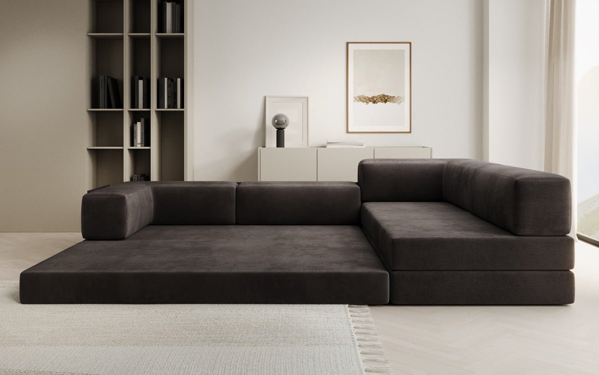 Designer Sofa Lazy L in Samt