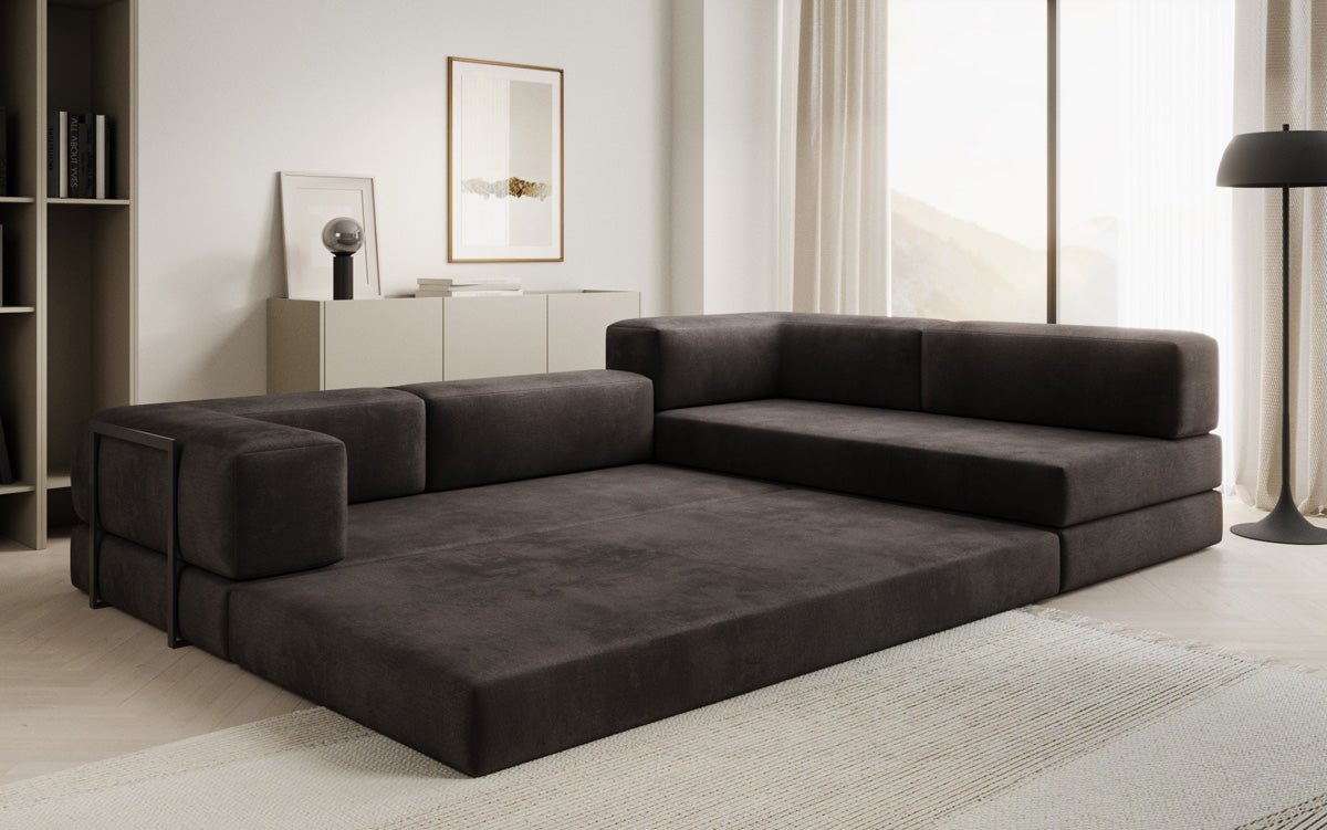 Designer Sofa Lazy L in Samt