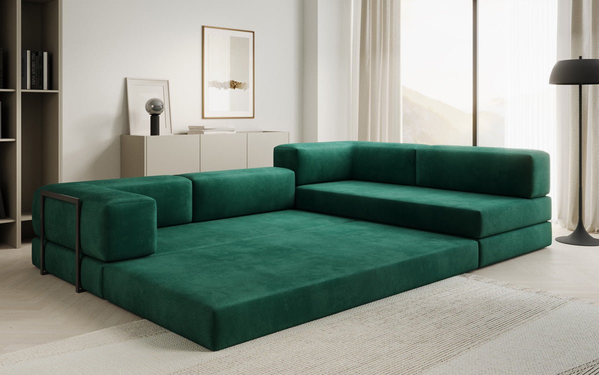 Designer Sofa Lazy L in Samt