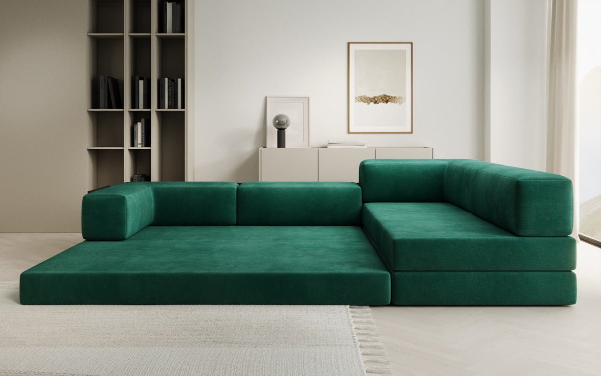 Designer Sofa Lazy L in Samt