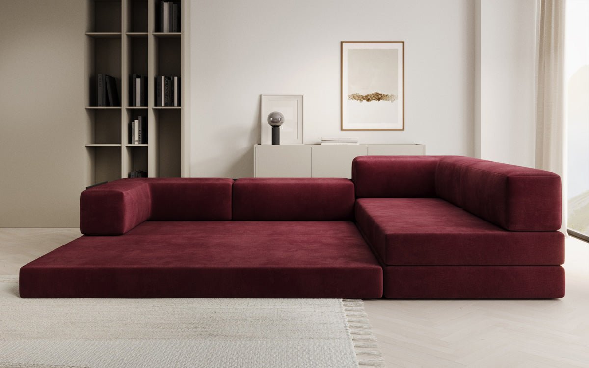 Designer Sofa Lazy L in Samt
