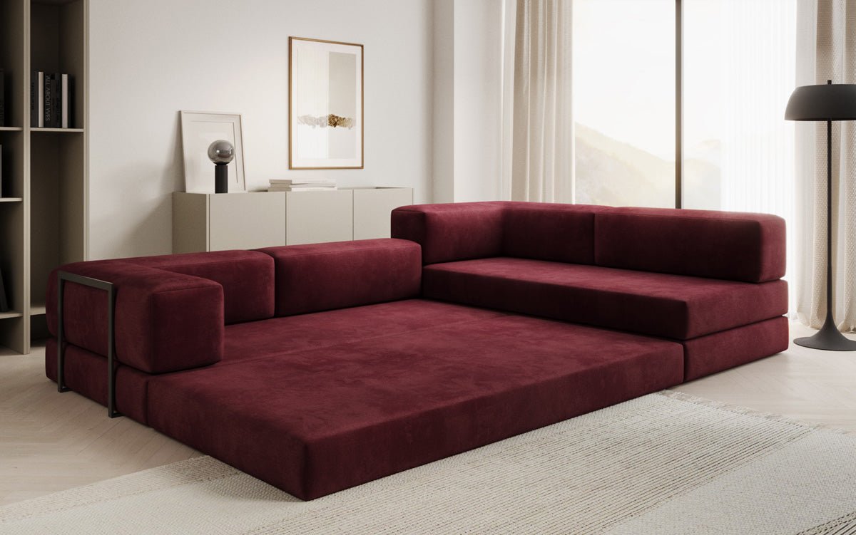 Designer Sofa Lazy L in Samt