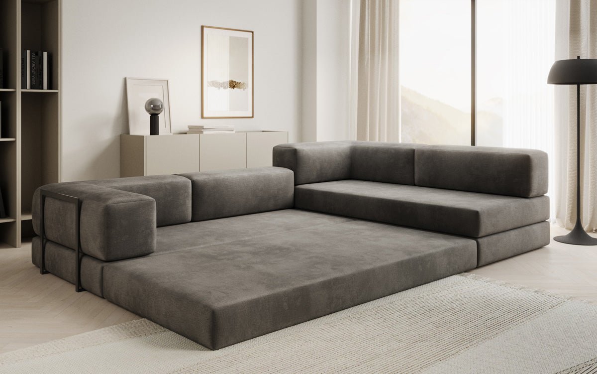 Designer Sofa Lazy L in Samt