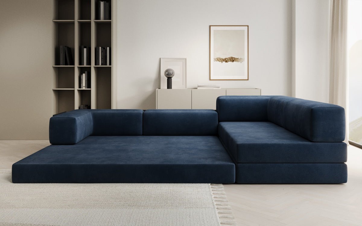 Designer Sofa Lazy L in Samt