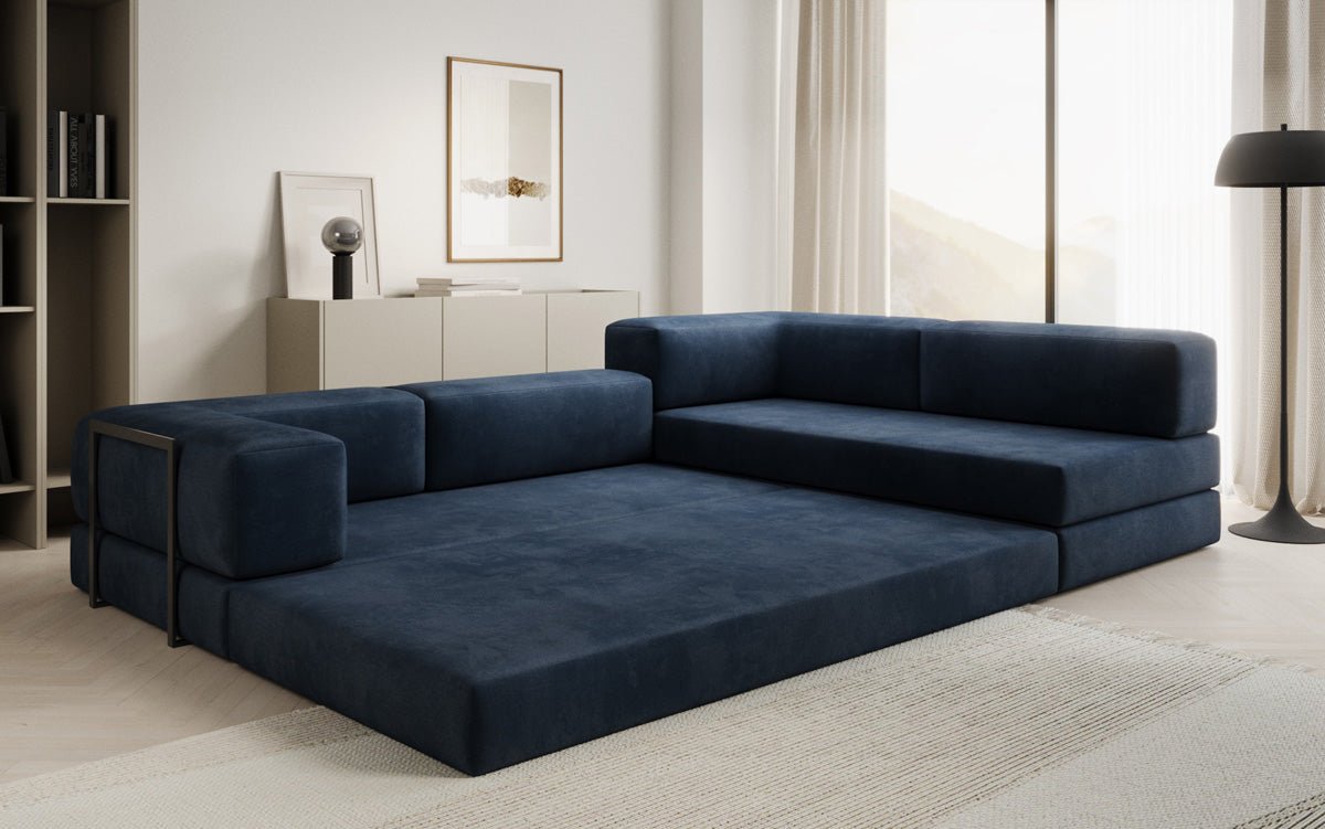 Designer Sofa Lazy L in Samt