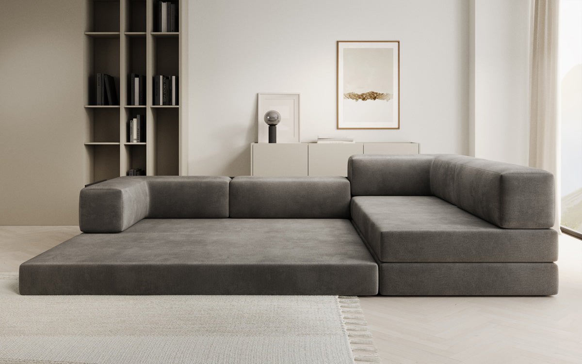 Designer Sofa Lazy L in Samt