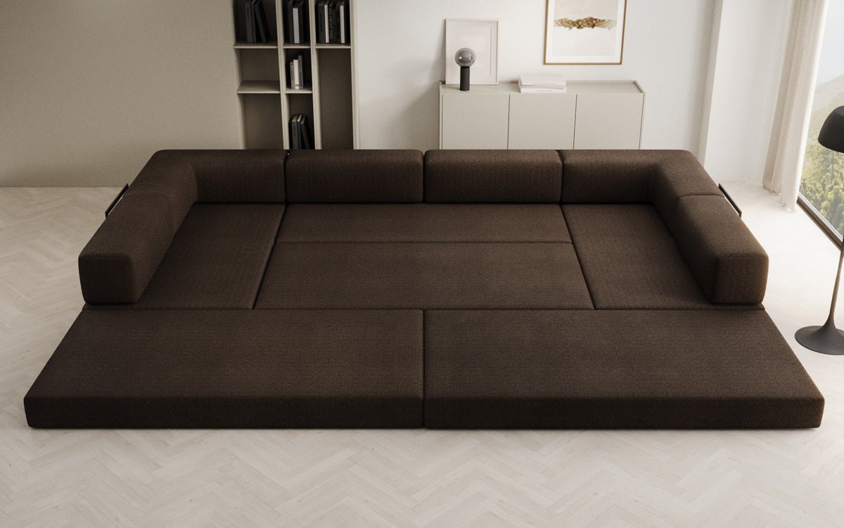 Designer Sofa Lazy U in Bouclé