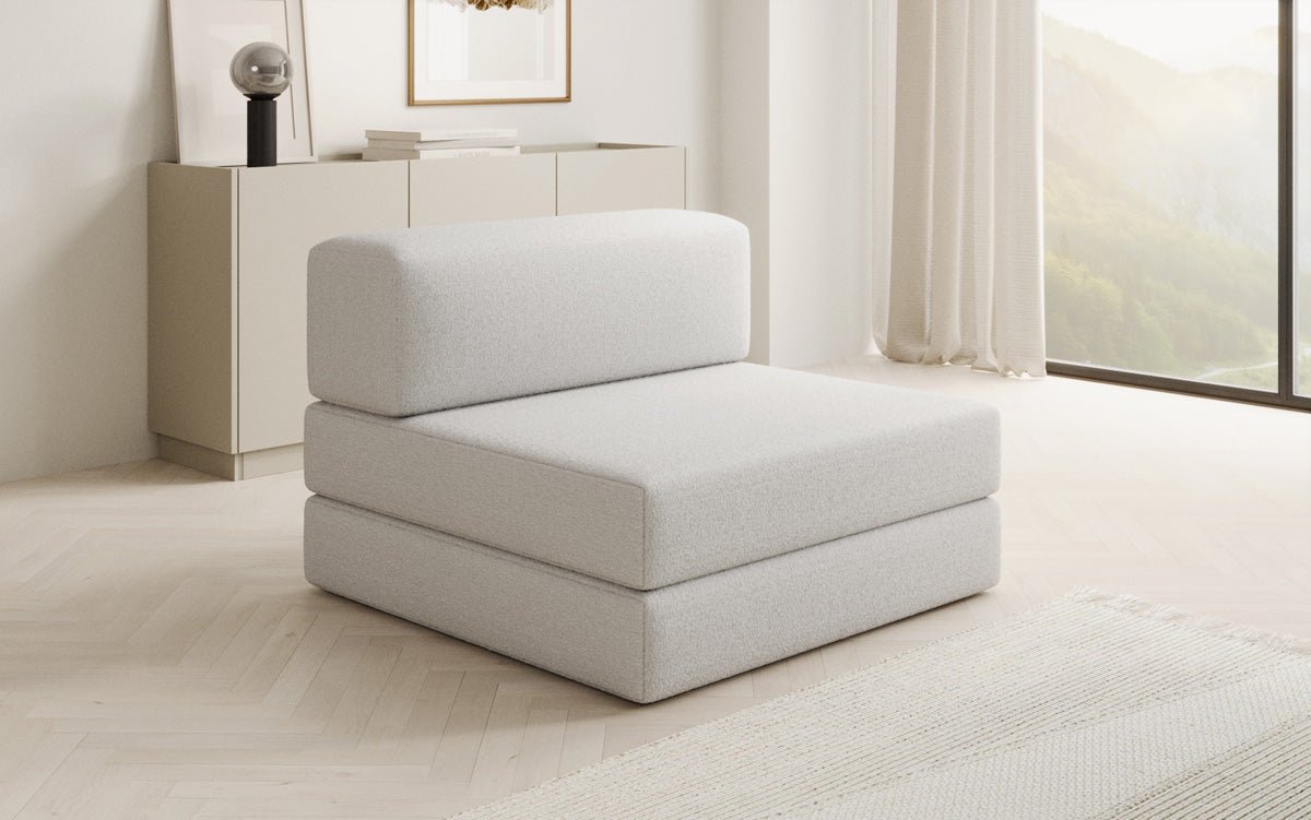 Designer Sofa Mittelmodul Lazy in Bouclé