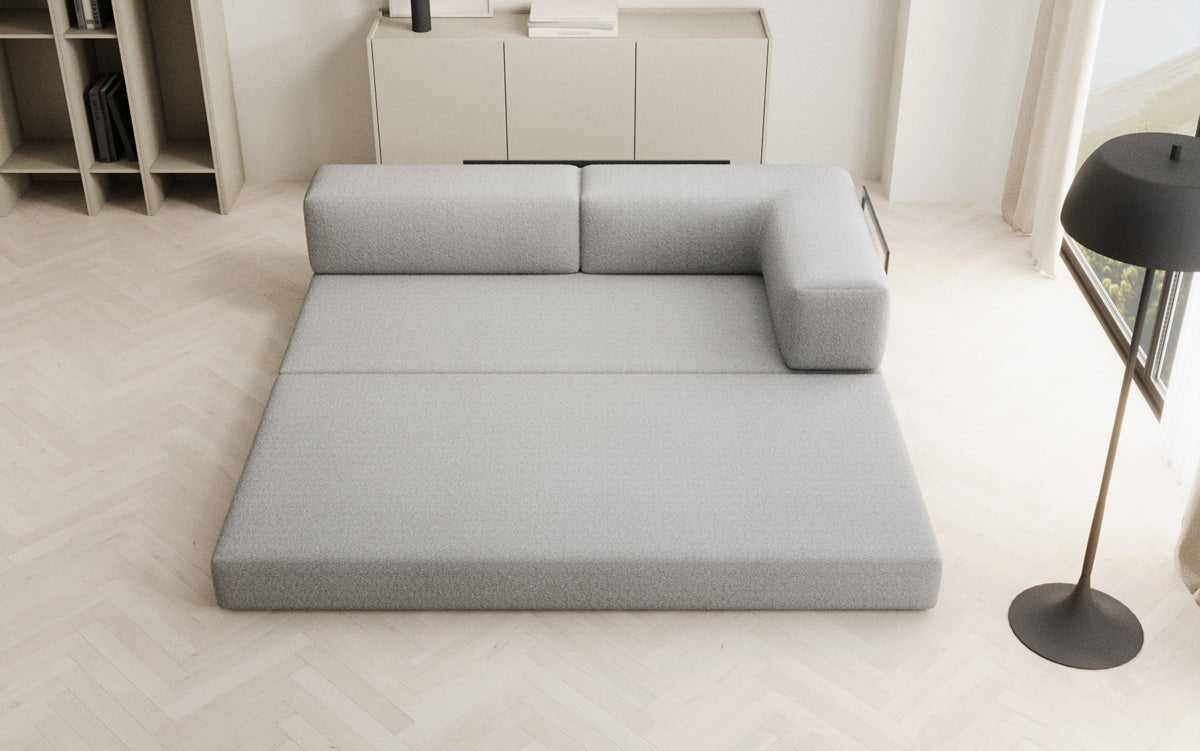 Designer Sofa/Chaise Longue Lazy in Bouclé