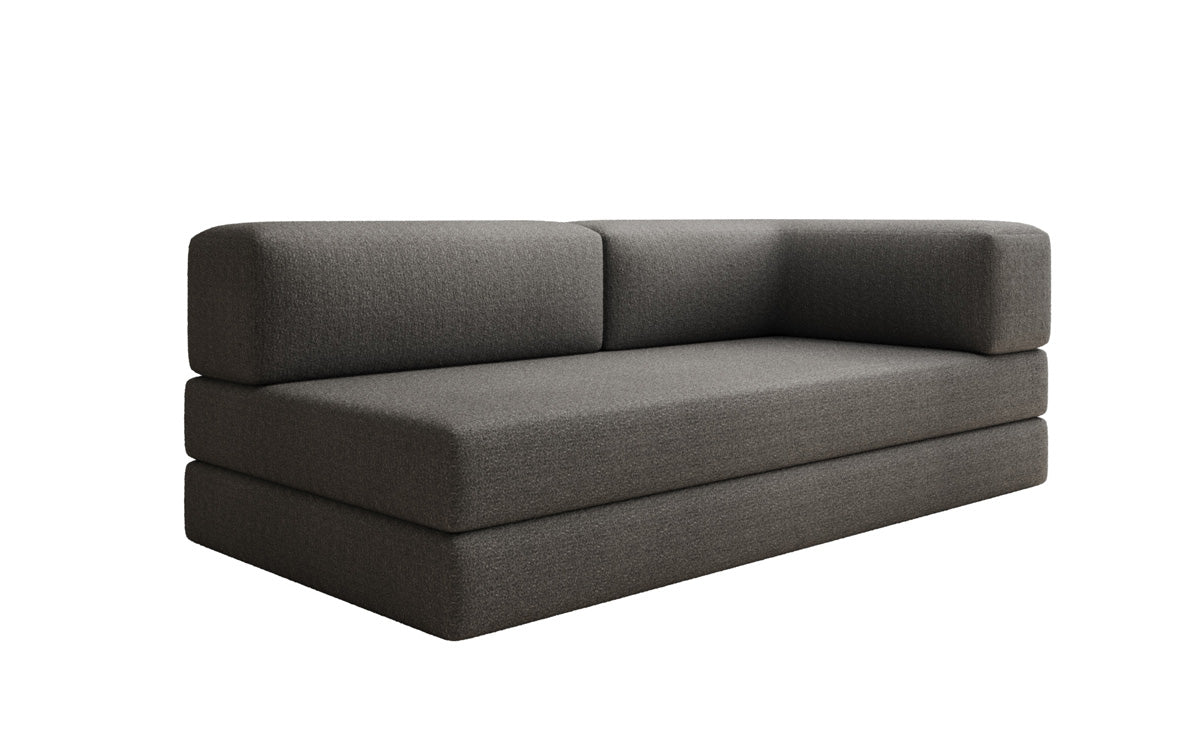 Designer Sofa/Chaise Longue Lazy in Bouclé
