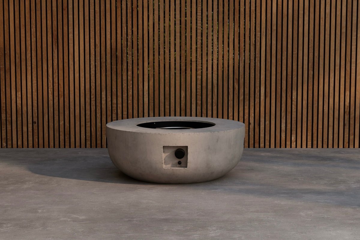 Feuerstelle Neva - in runder Form aus grauem Faserzement