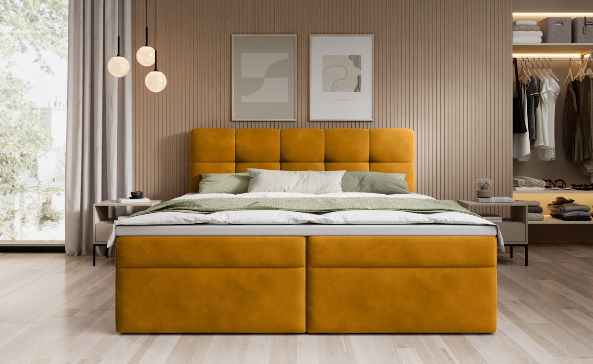 Boxspringbett Cozy II Samt mit Stauraum