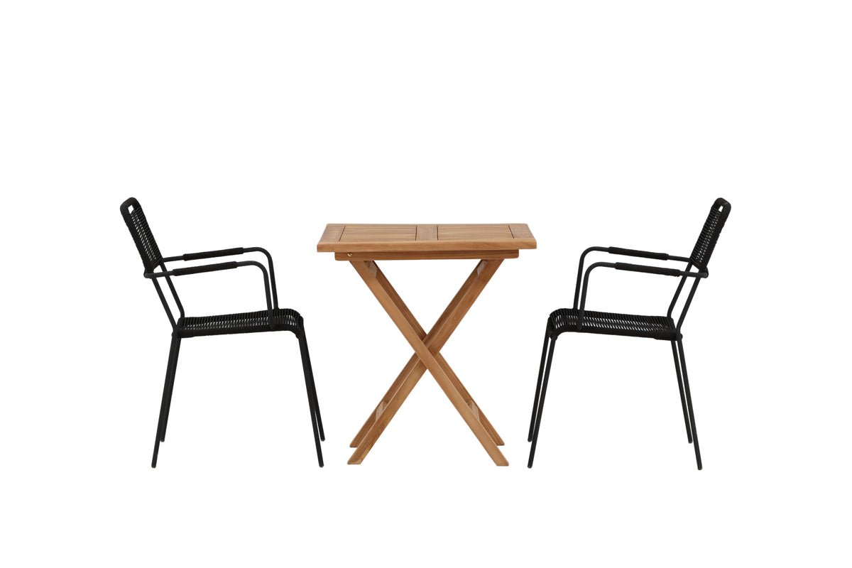 Garten Cafegruppe Elbe – 3-teiliges Gartenmöbel-Set 70x70 cm