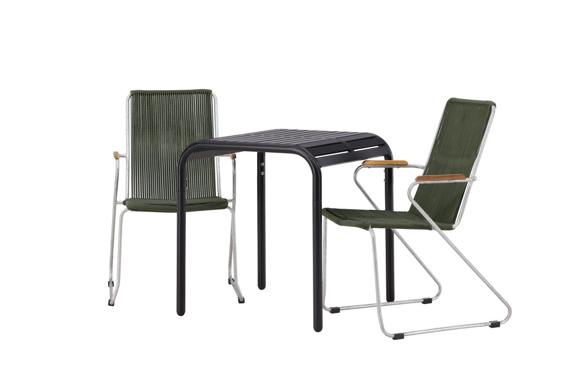 Garten Cafegruppe Kaloro – 3 teiliges Set in Grün