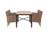 Garten Essgruppe Vista – 7-teiliges Gartenmöbel-Set mit Tisch aus Akazienholz