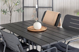 Garten Esstisch Salento - 120x90 cm in Schwarz mit einer Tischplatte aus Aintwood