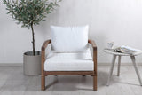 Garten-Loungesessel Erika - in Braun aus Akazie und Polyester