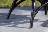 Garten- Loungesessel Porto - Aus Rattan in der Farbe Schwarz