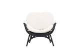 Garten- Loungesessel Porto - Aus Rattan in der Farbe Schwarz
