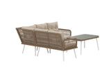 Garten Loungeset Aiko – 2-teiliges Set mit Tisch aus synthetischem Rattan