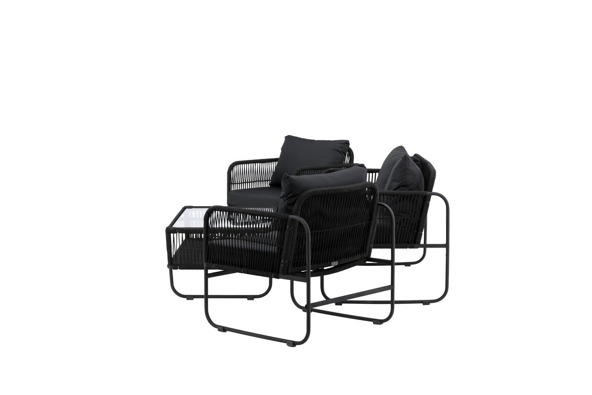Garten Loungeset Kim - mit Rückenlehne aus Polyesterseil