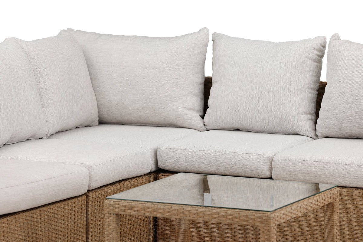 Garten Loungeset Ludwiga - Wahlweise in Natur oder Schwarz
