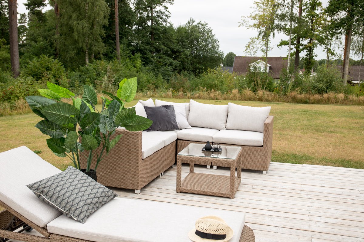 Garten Loungeset Ludwiga - Wahlweise in Natur oder Schwarz