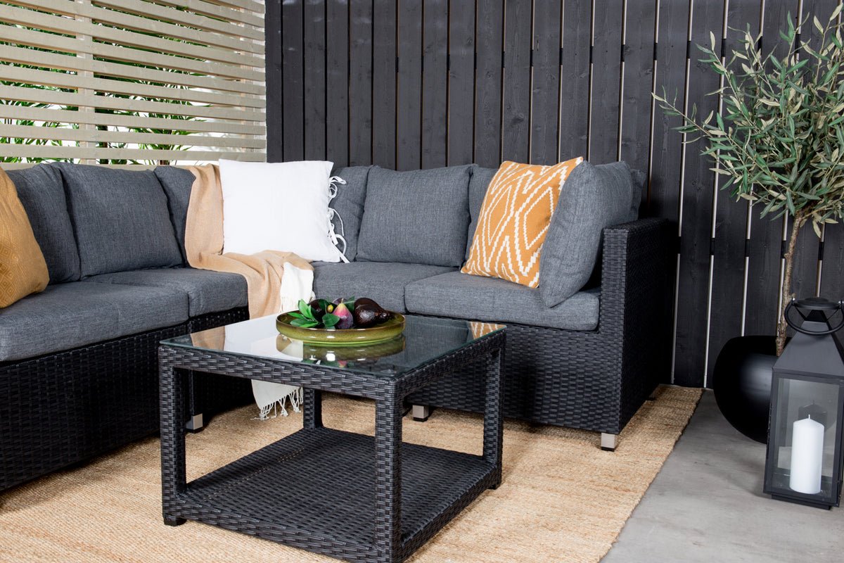 Garten Loungeset Ludwiga - Wahlweise in Natur oder Schwarz