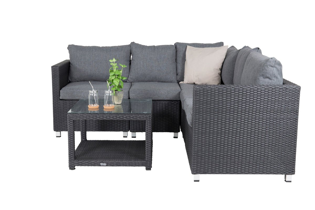 Garten Loungeset Ludwiga - Wahlweise in Natur oder Schwarz
