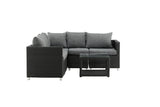 Garten Loungeset Ludwiga - Wahlweise in Natur oder Schwarz