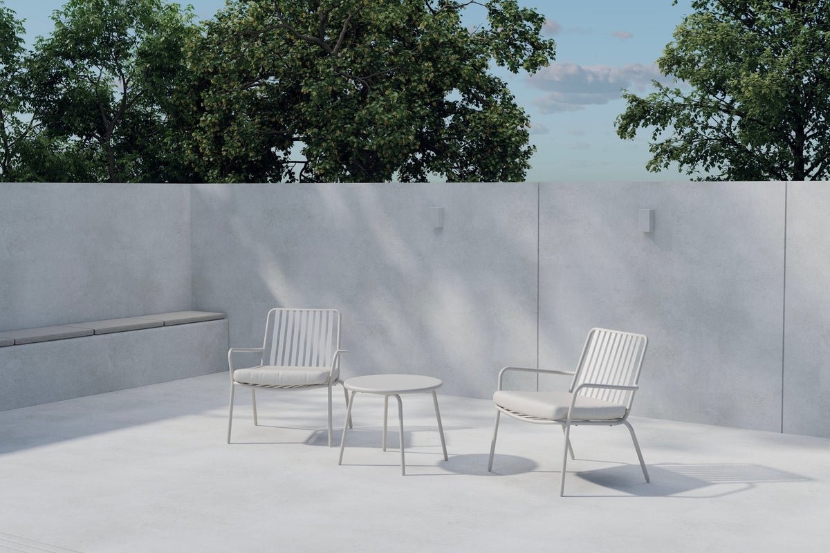 Garten Loungeset Ravo – 3-teiliges Set mit Stühlen & Tisch