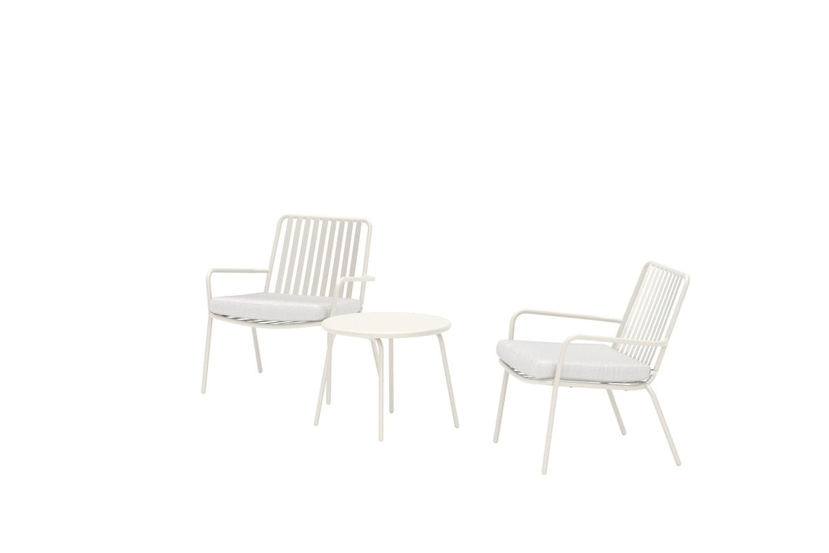 Garten Loungeset Ravo – 3-teiliges Set mit Stühlen & Tisch