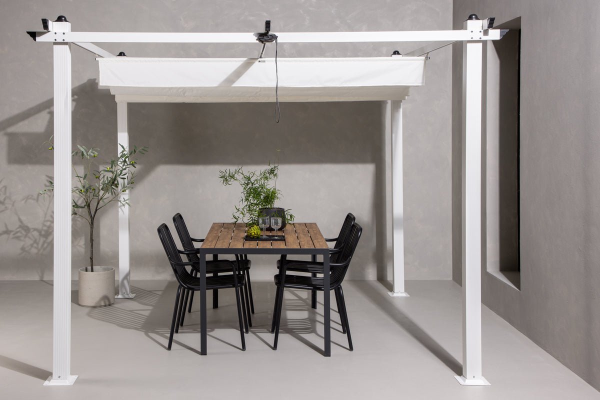 Garten Pavillon Cleo - mit weißem Polyesterdach