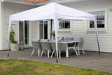 Garten Pavillon Oasis - mit weißem Dach und Wänden aus Polyester