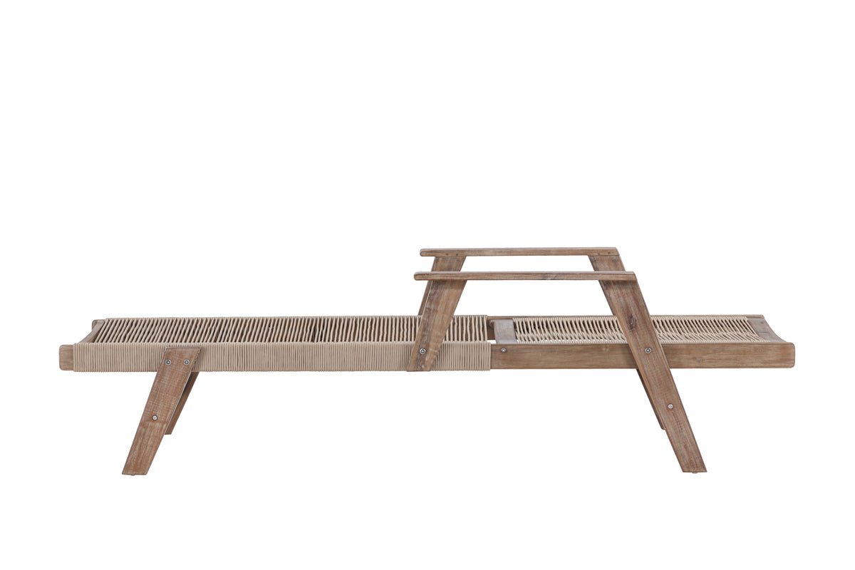 Garten Sonnenliege Ferano - verstellbar aus Akazienholz & Polyesterseil