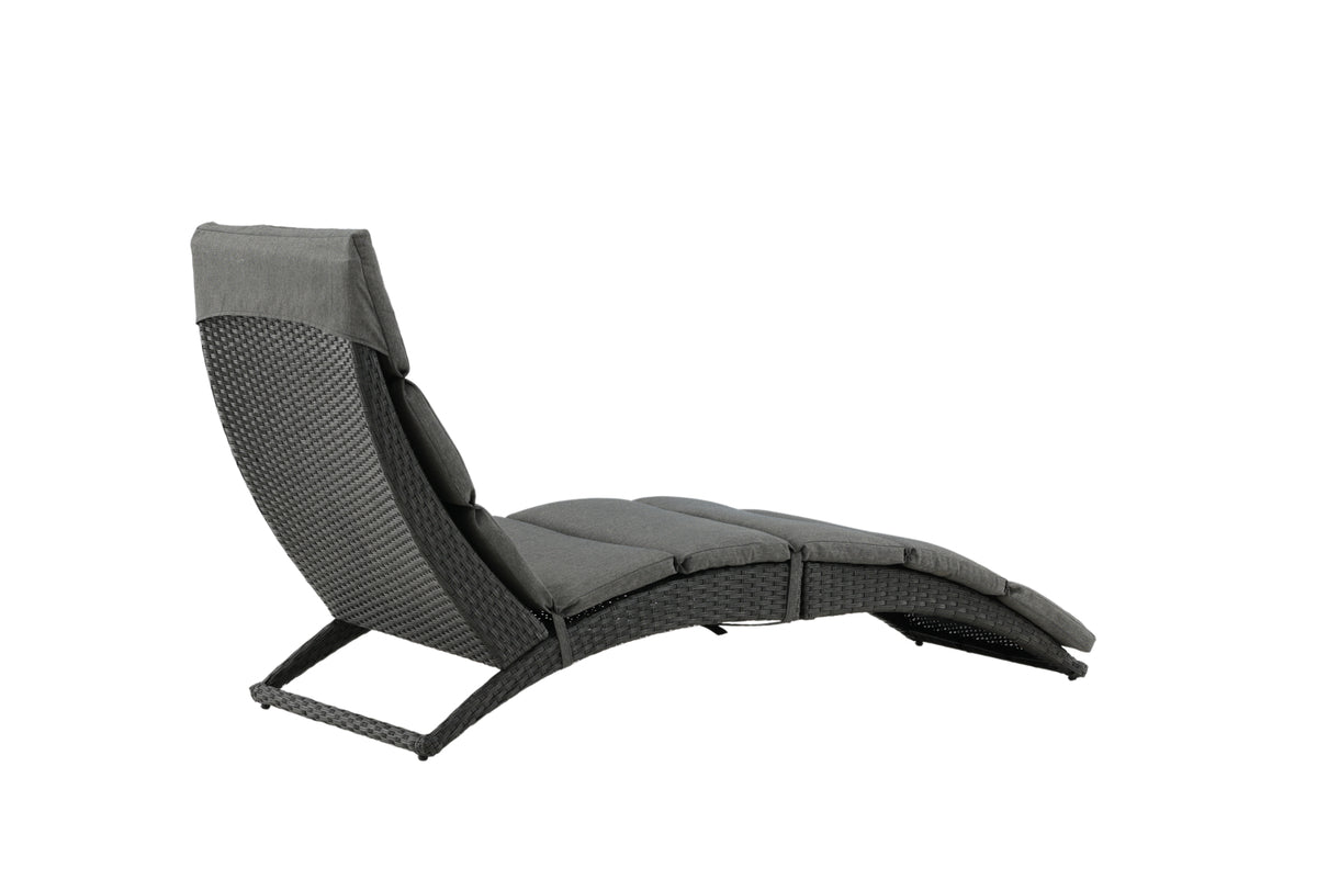 Garten Sonnenliege Queen - aus synthetischem Rattan inkl. Kissen