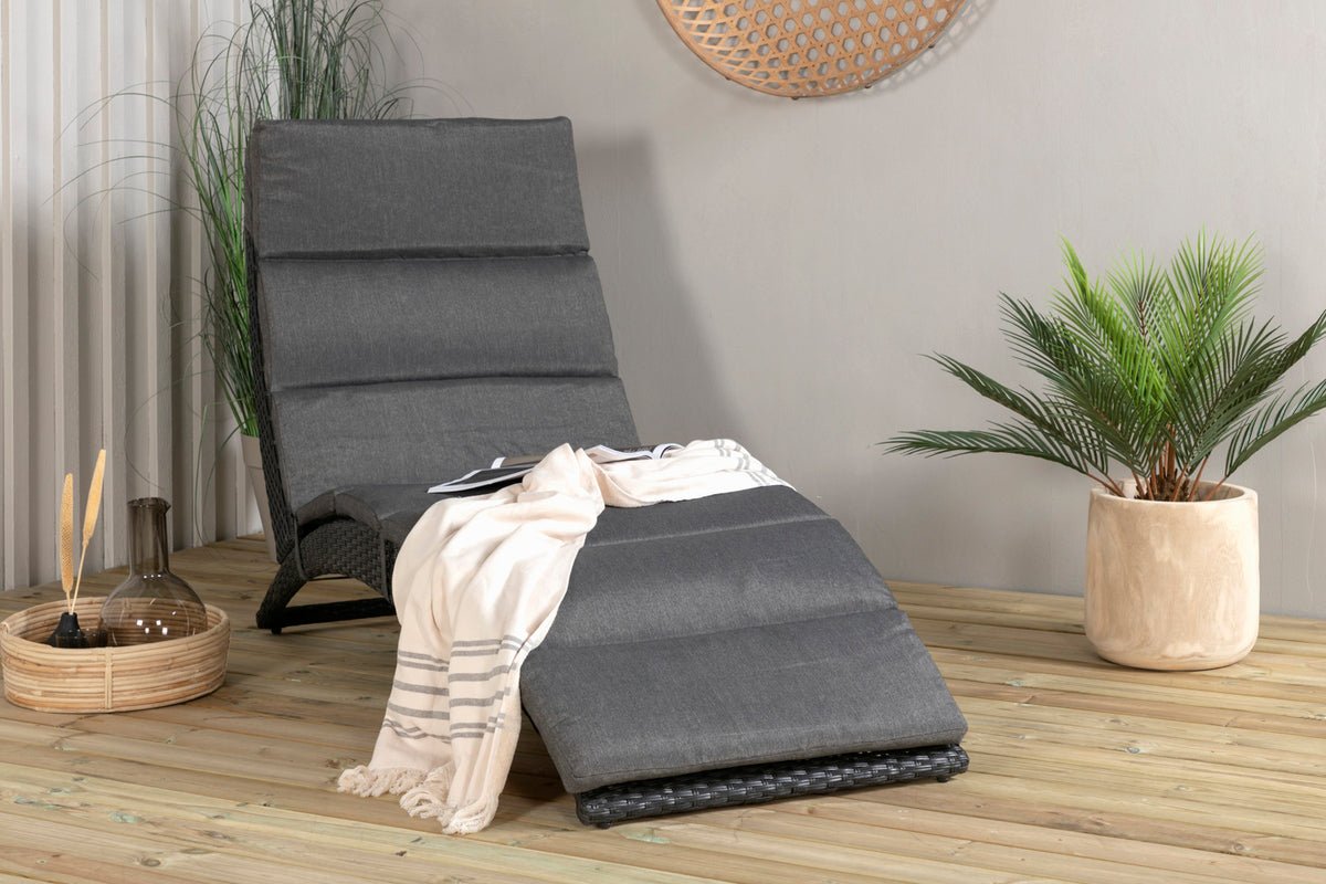 Garten Sonnenliege Queen - aus synthetischem Rattan inkl. Kissen