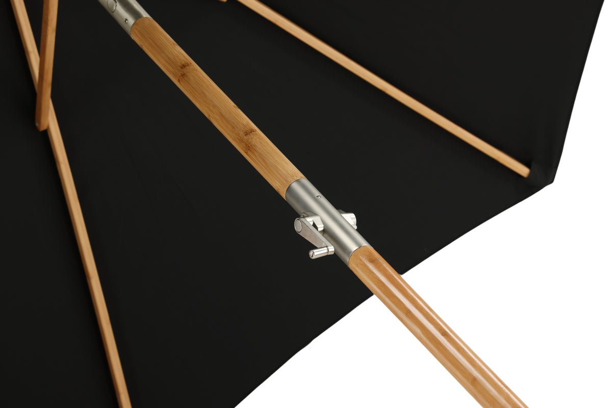 Garten Sonnenschirm Boho – Ø270 cm in wahlweise Schwarz oder Grau