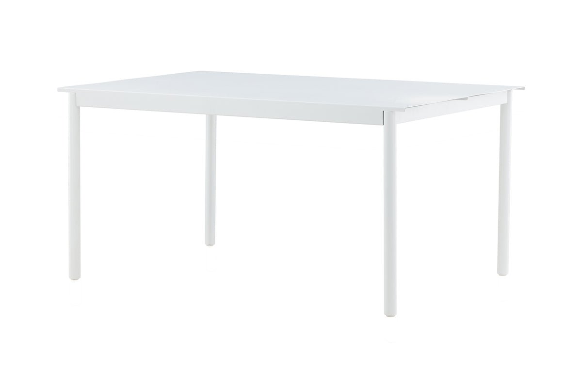 Gartentisch Sunari - weißer Esstisch aus Aluminium