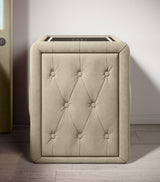 Josy Nachttisch Samt Beige front