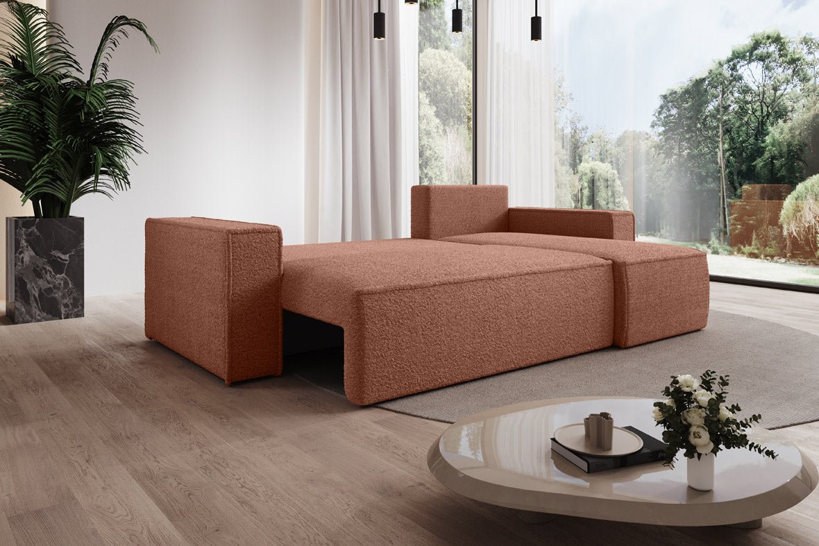 Designer Sofa Lorenzo Schlaffunktion und Stauraum aus Frrotte