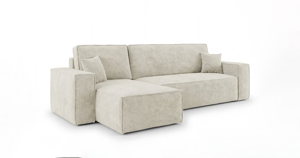 Designer Sofa Lunaro Mini mit Schlaf- und Klappfunktion in Cord