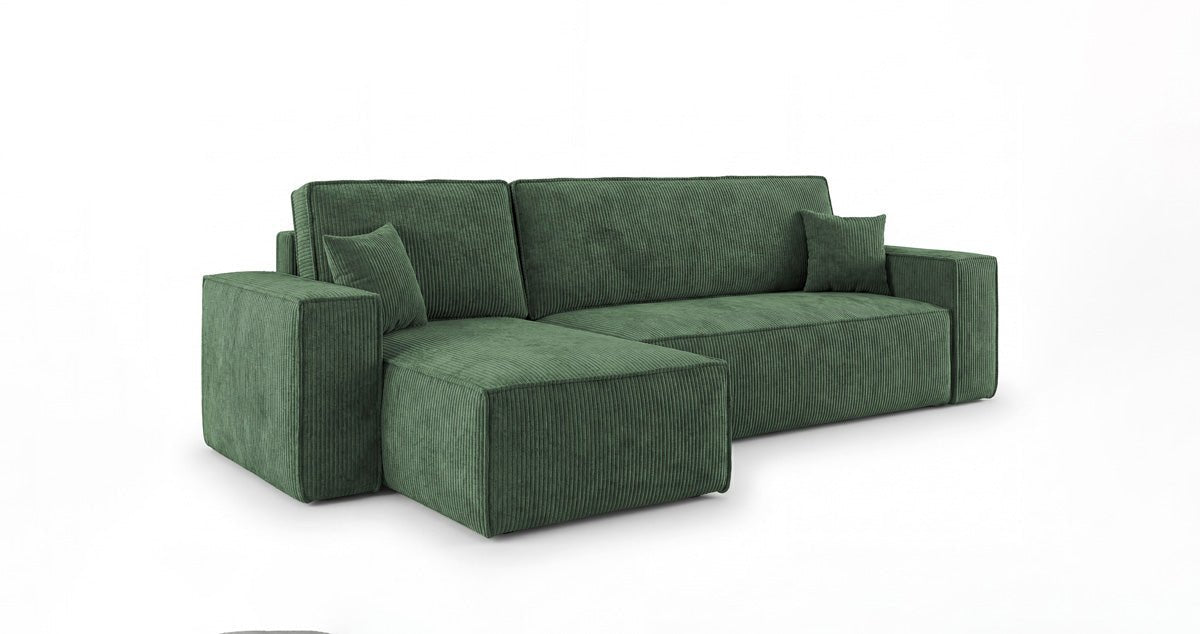 Designer Sofa Lunaro Mini mit Schlaf- und Klappfunktion in Cord