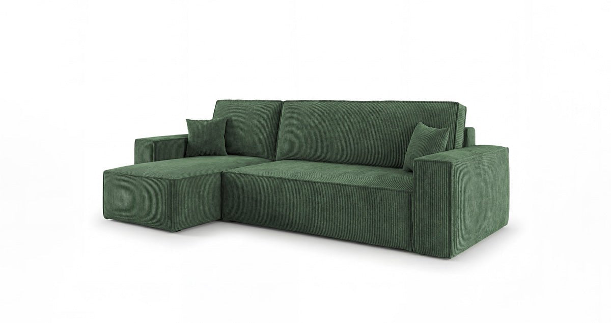 Designer Sofa Lunaro Mini mit Schlaf- und Klappfunktion in Cord