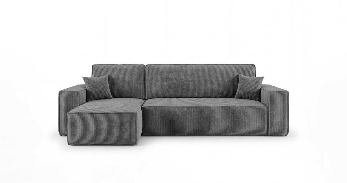 Designer Sofa Lunaro Mini mit Schlaf- und Klappfunktion in Cord